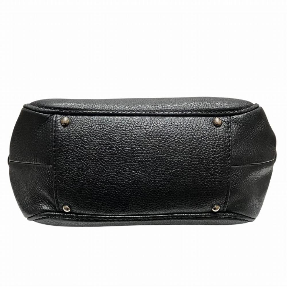 Black Leather Chanel Shoulder Bag
