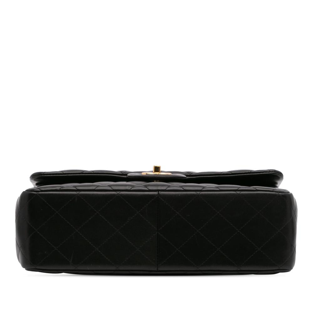Black Leather Chanel Flap Bag