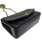Black Leather Chanel Shoulder Bag