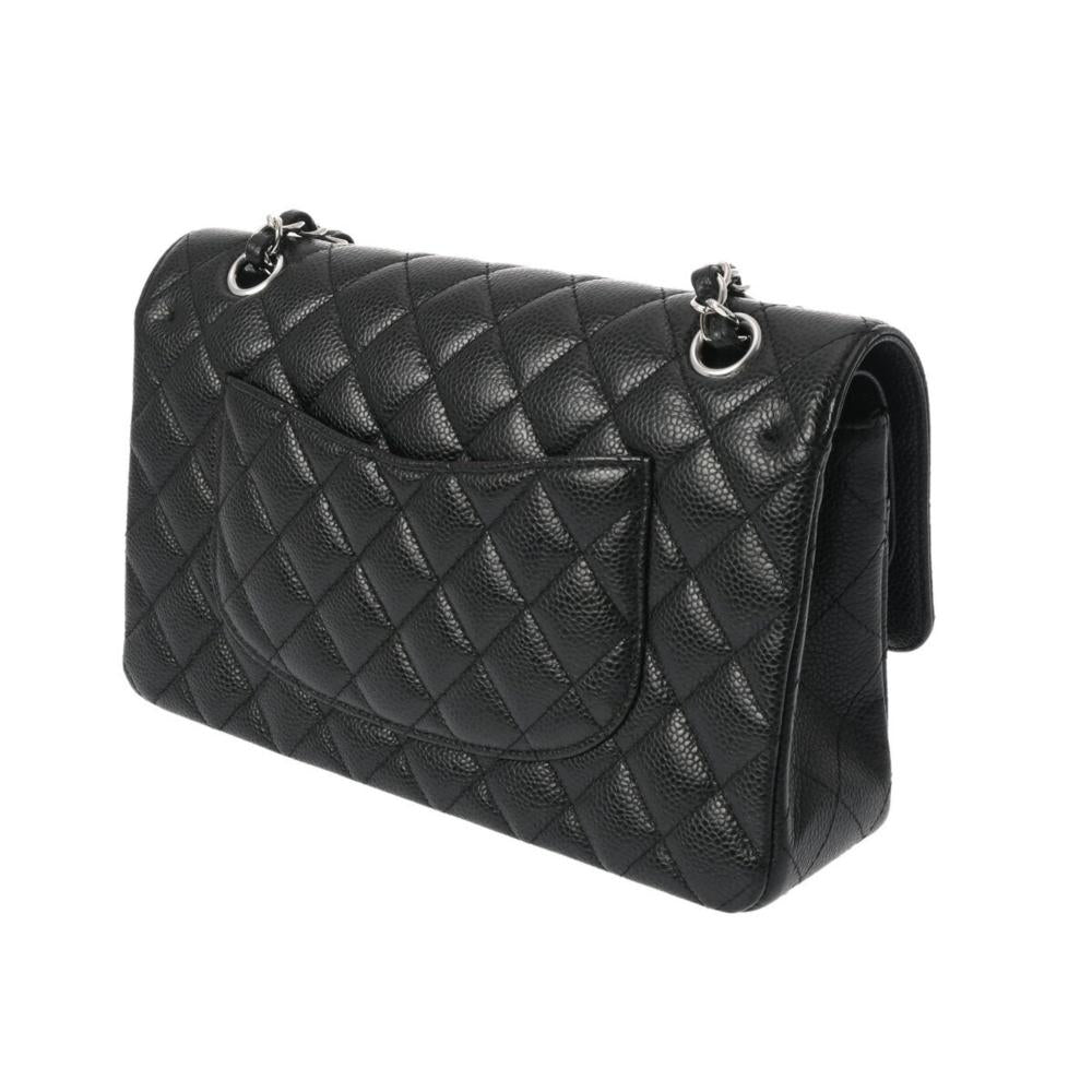 Black Leather Chanel Shoulder Bag