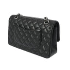 Black Leather Chanel Shoulder Bag