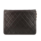 Black Leather Chanel Shoulder Bag
