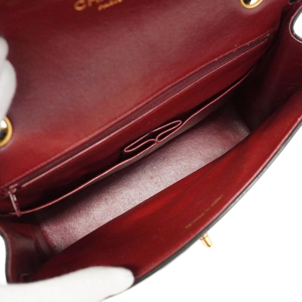 Black Leather Chanel Shoulder Bag
