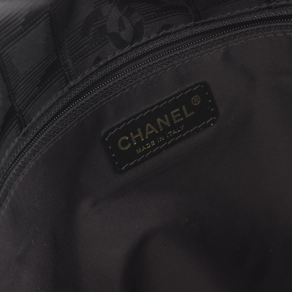 Black Leather Chanel Travel Line