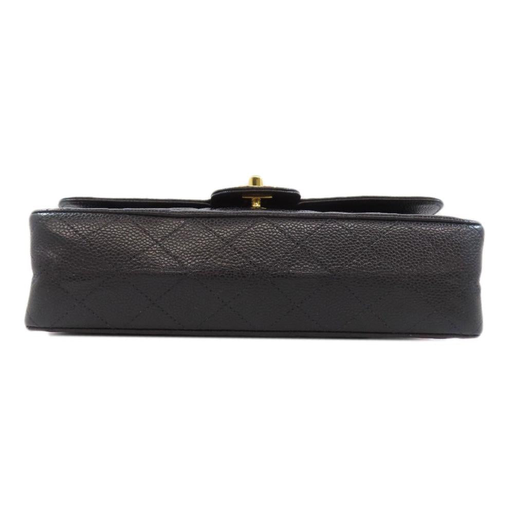 Black Leather Chanel Flap Bag