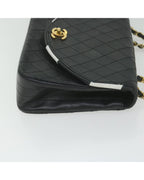 Black Leather Chanel Shoulder Bag