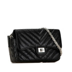 Black Leather Chanel Crossbody Bag