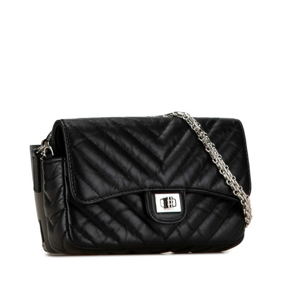 Black Leather Chanel Crossbody Bag