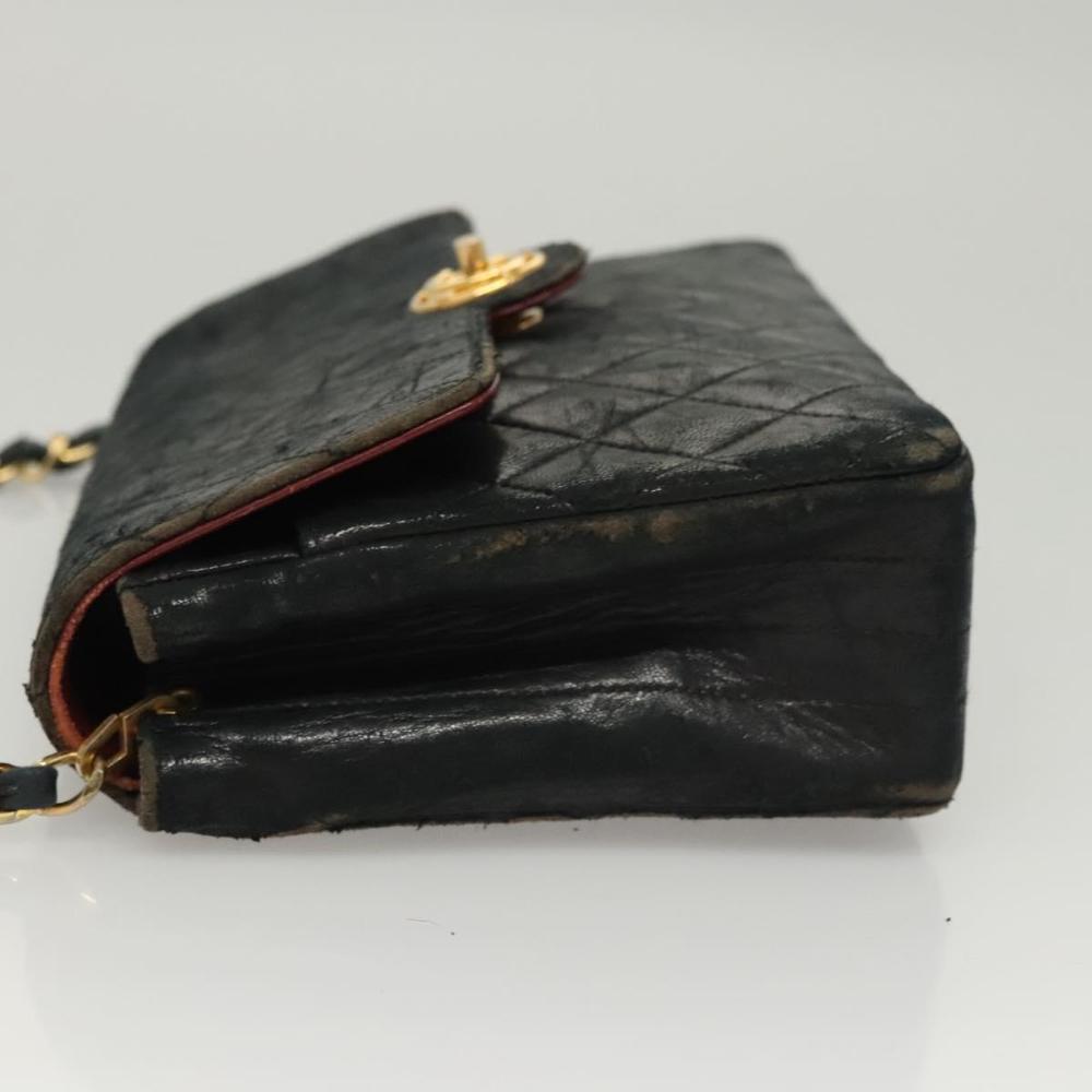 Black Leather Chanel Crossbody Bag