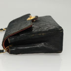 Black Leather Chanel Crossbody Bag