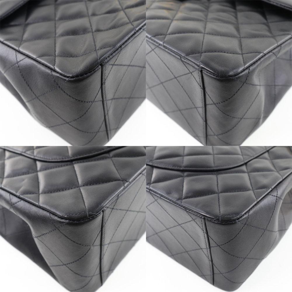 Black Leather Chanel Shoulder Bag