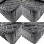 Black Leather Chanel Shoulder Bag