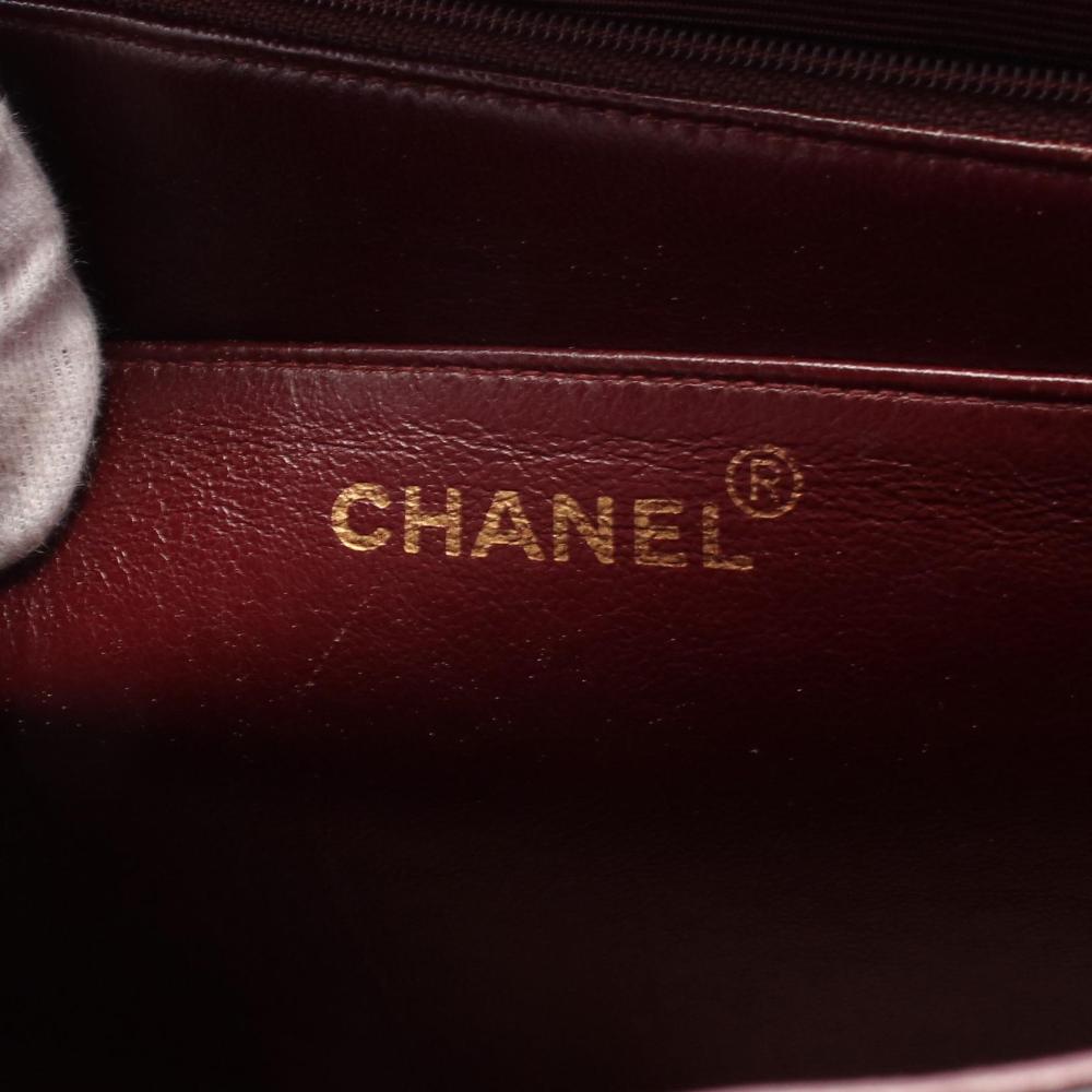 Black Leather Chanel Flap Bag