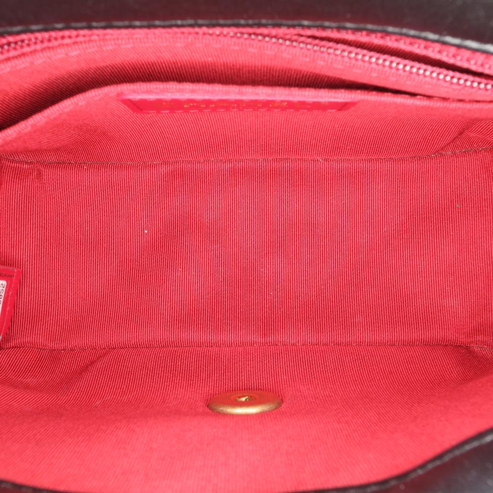 Black Leather Chanel Flap Bag