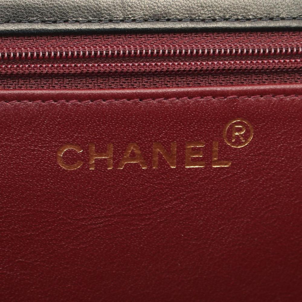 Black Leather Chanel Shoulder Bag