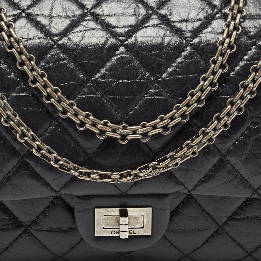 Black Leather Chanel Flap Bag