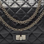 Black Leather Chanel Flap Bag