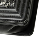 Black Leather Chanel Crossbody Bag