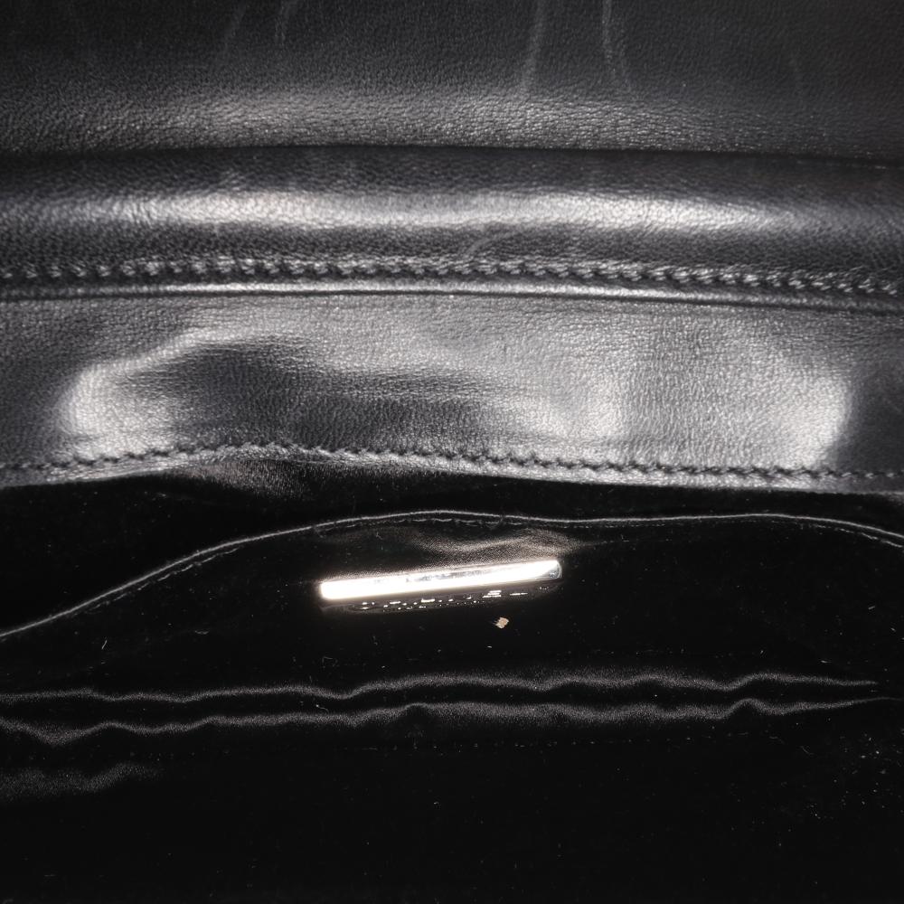 Black Leather Chanel Crossbody Bag
