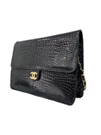 Black Leather Chanel Shoulder Bag