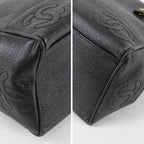 Black Leather Chanel Shoulder Bag