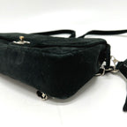 Black Leather Chanel Shoulder Bag