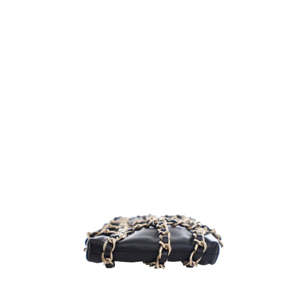 Black Leather Chanel Crossbody Bag