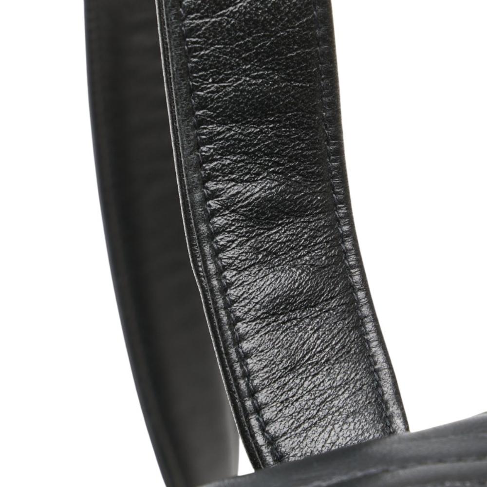 Black Leather Chanel Shoulder Bag