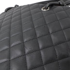 Black Leather Chanel Shoulder Bag