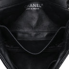 Black Leather Chanel Flap Bag