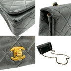 Black Leather Chanel Crossbody Bag