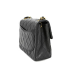 Black Leather Chanel Shoulder Bag