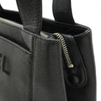 Black Leather Chanel Shoulder Bag