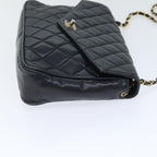 Black Leather Chanel Shoulder Bag