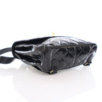 Black Leather Chanel Backpack