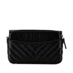 Black Leather Chanel Shoulder Bag