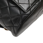 Black Leather Chanel Backpack