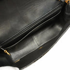 Black Leather Chanel Shoulder Bag