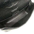 Black Leather Chanel Flap Bag