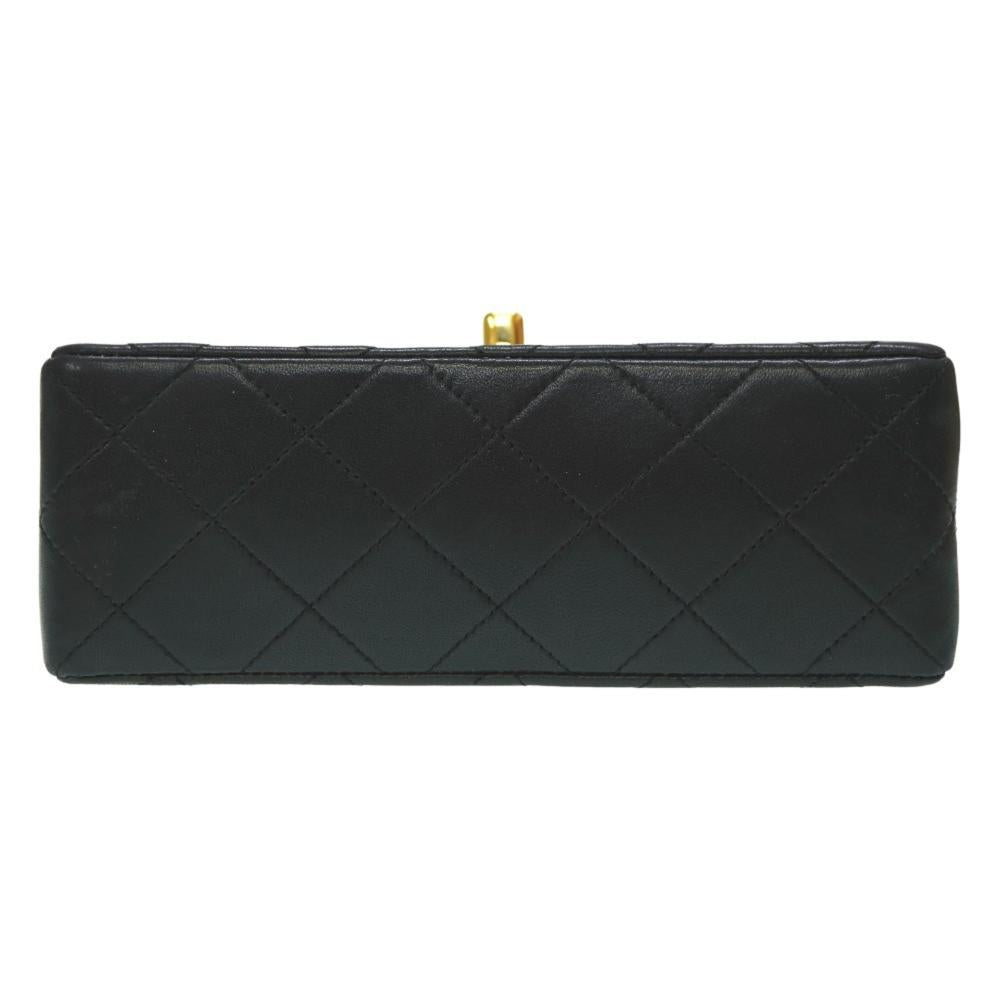 Black Leather Chanel Shoulder Bag