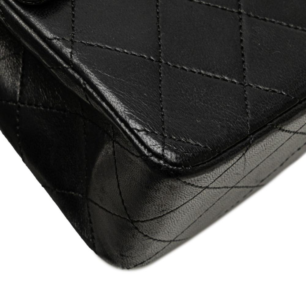 Black Leather Chanel Shoulder Bag