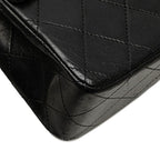 Black Leather Chanel Shoulder Bag