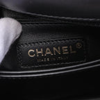 Black Leather Chanel Flap Bag