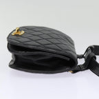 Black Leather Chanel Belt Bag