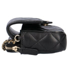 Black Leather Chanel Shoulder Bag