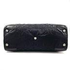 Black Leather Chanel Travel Bag