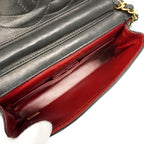 Black Leather Chanel Shoulder Bag
