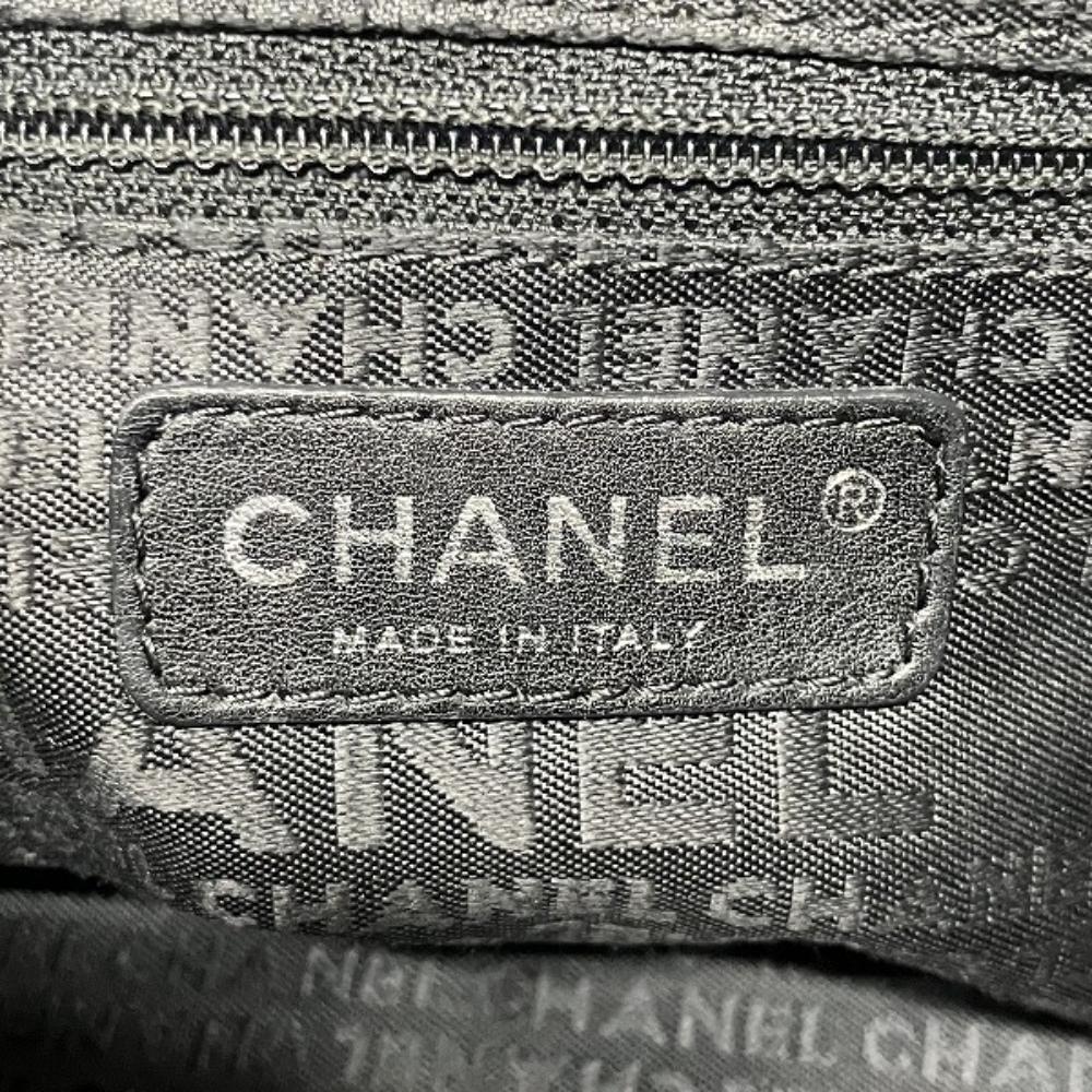Black Leather Chanel Shoulder Bag