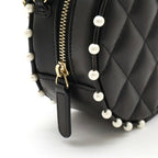 Black Leather Chanel Shoulder Bag