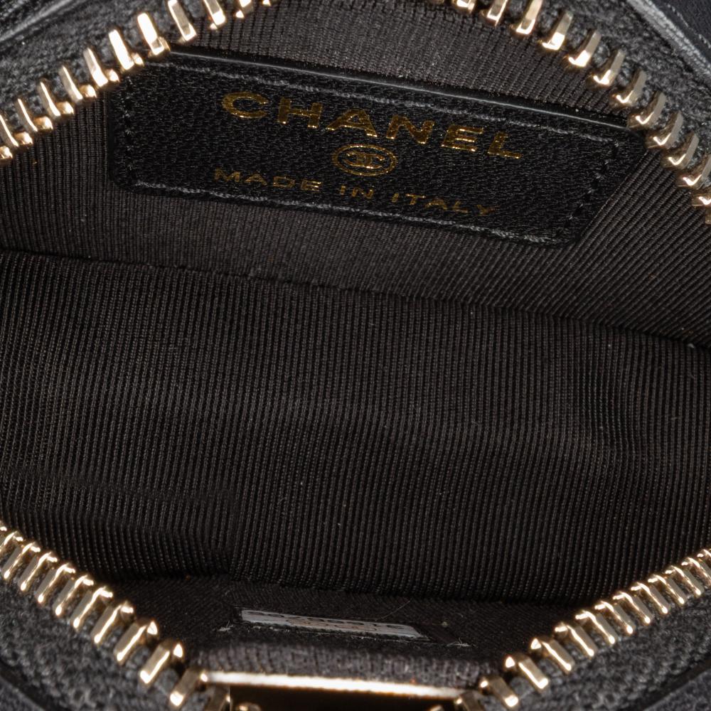 Black Leather Chanel Crossbody Bag